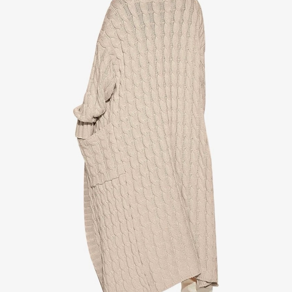 Vici Cream Cable Knit Duster Cardigan - Picture 5 of 8